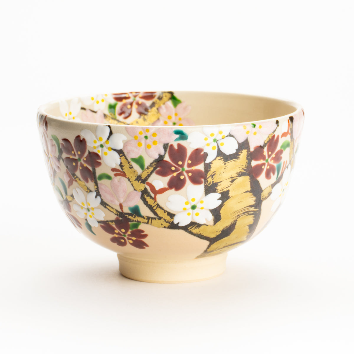 抹茶碗　色絵桜　花光山窯 KOTOPOTTER