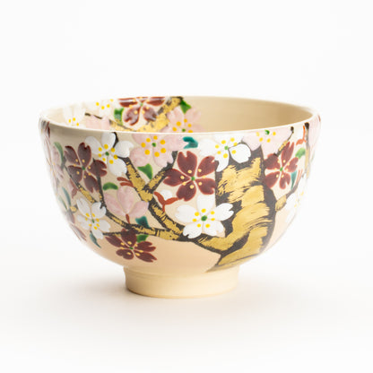 抹茶碗　色絵桜　花光山窯 KOTOPOTTER
