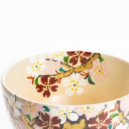 抹茶碗　色絵桜　花光山窯 KOTOPOTTER