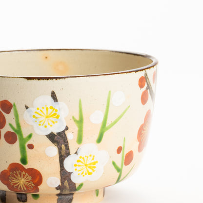 抹茶碗　乾山紅白梅　花光山窯 KOTOPOTTER