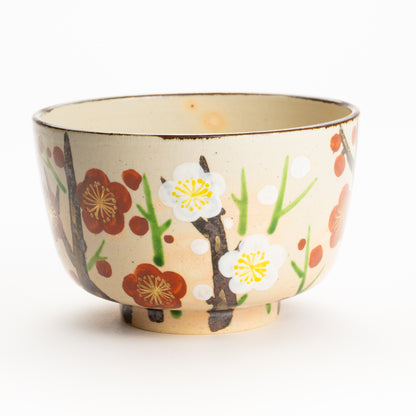 抹茶碗　乾山紅白梅　花光山窯 KOTOPOTTER