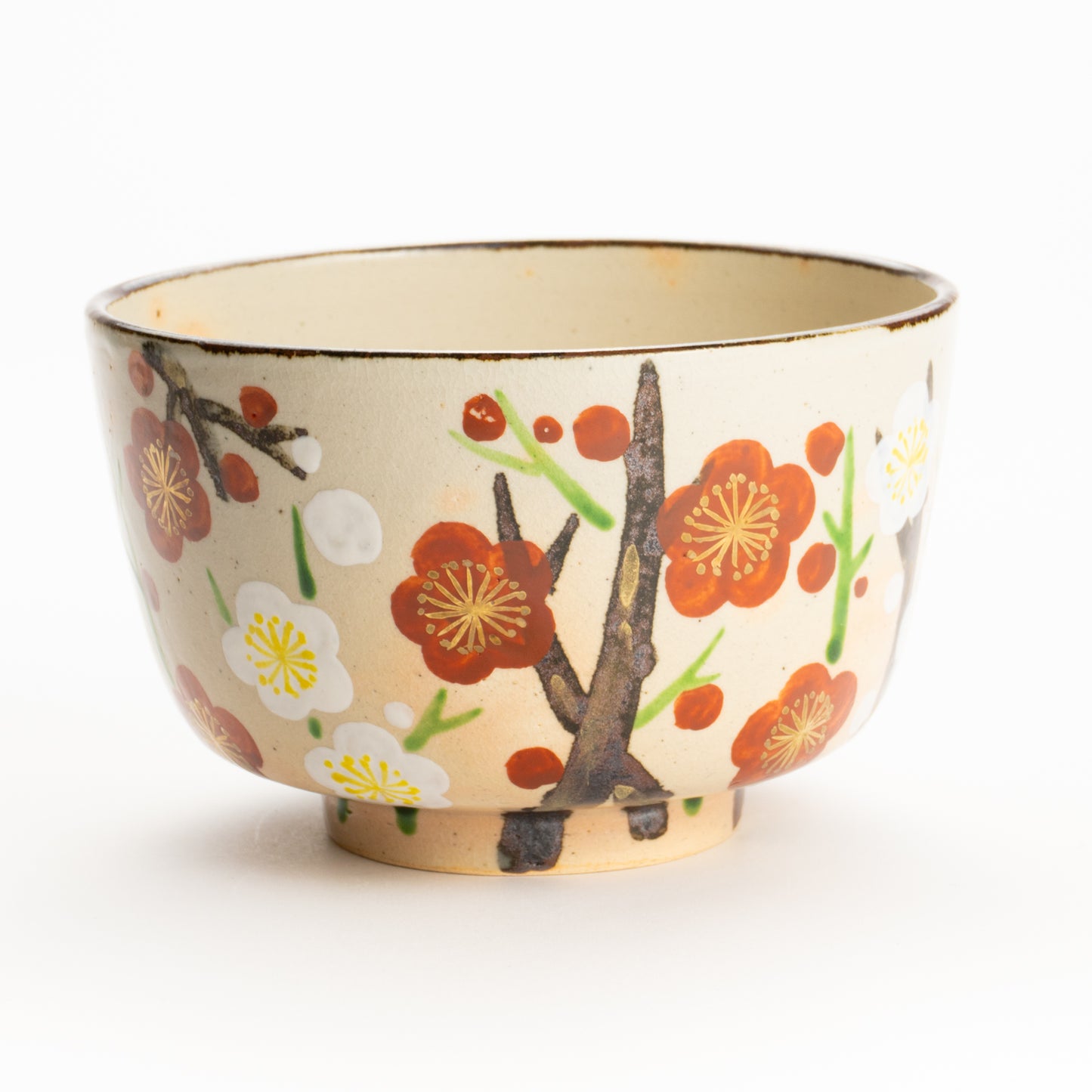 抹茶碗　乾山紅白梅　花光山窯 KOTOPOTTER