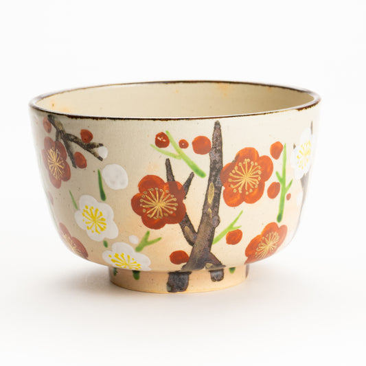 抹茶碗　乾山紅白梅　花光山窯 KOTOPOTTER