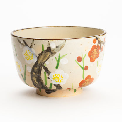 抹茶碗　乾山紅白梅　花光山窯 KOTOPOTTER
