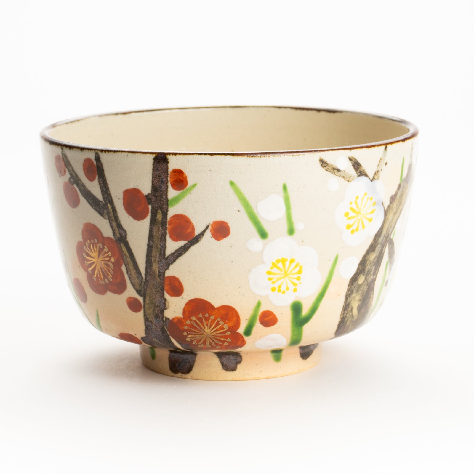 抹茶碗　乾山紅白梅　花光山窯 KOTOPOTTER