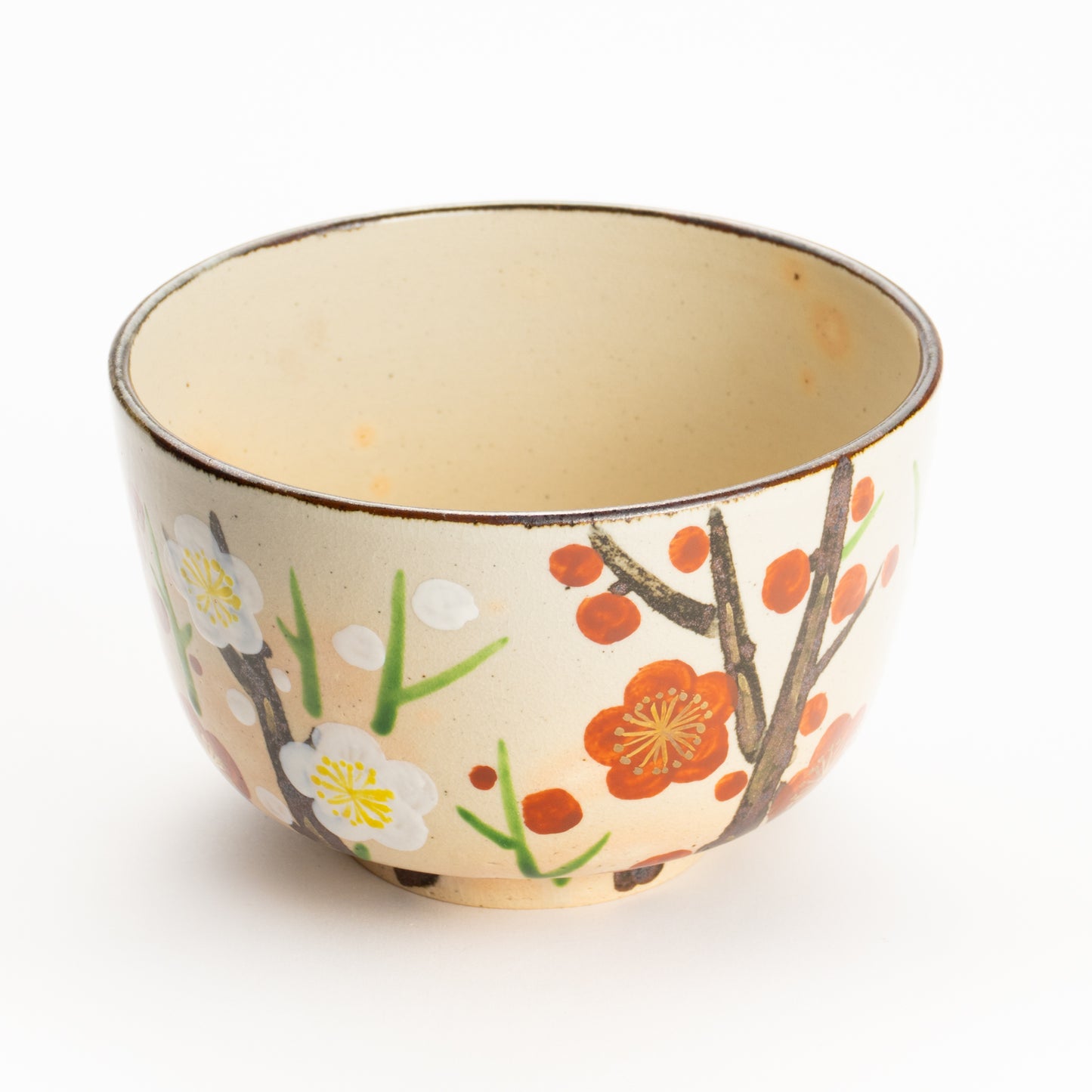 抹茶碗　乾山紅白梅　花光山窯 KOTOPOTTER