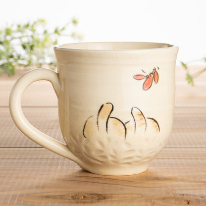 マグカップ　仲良し猫G　工房咲楽 - Handcrafted Japanese pottery from Kyoto - Kyo ware / Kiyomizu ware.