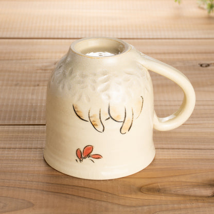マグカップ　仲良し猫G　工房咲楽 - Handcrafted Japanese pottery from Kyoto - Kyo ware / Kiyomizu ware.