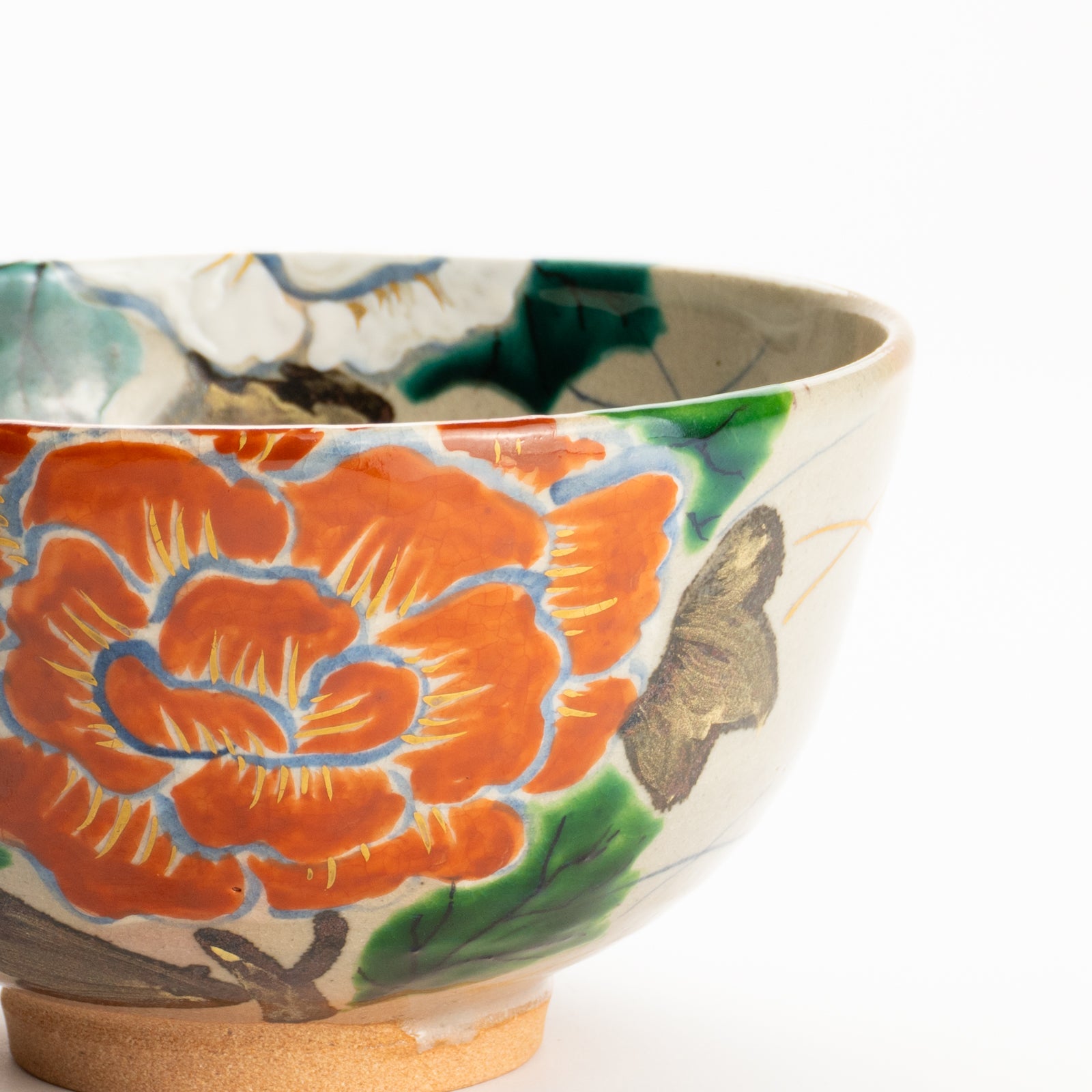 抹茶碗　乾山牡丹　花光山窯 KOTOPOTTER