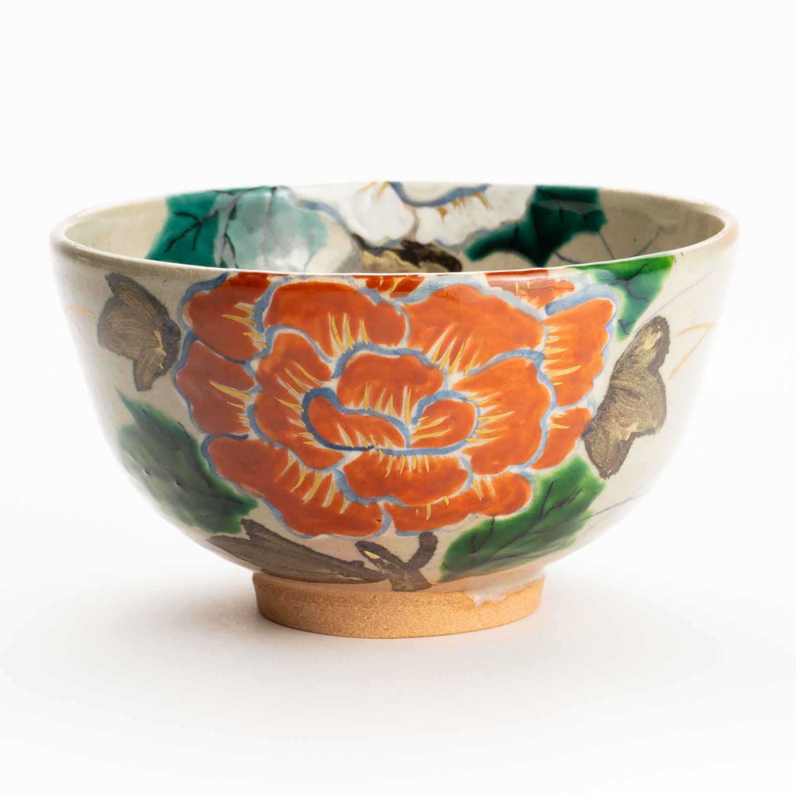 抹茶碗　乾山牡丹　花光山窯 KOTOPOTTER