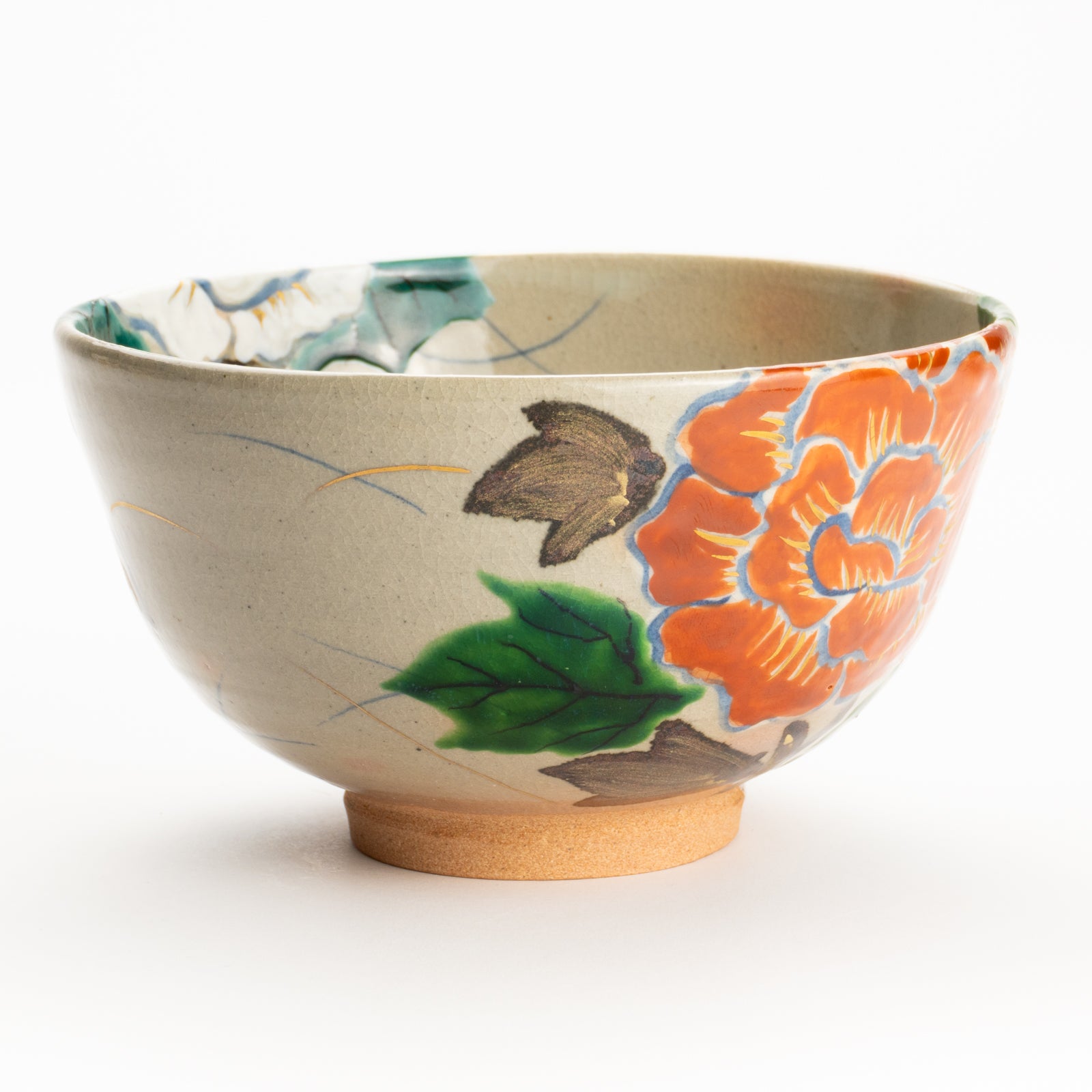 抹茶碗　乾山牡丹　花光山窯 KOTOPOTTER