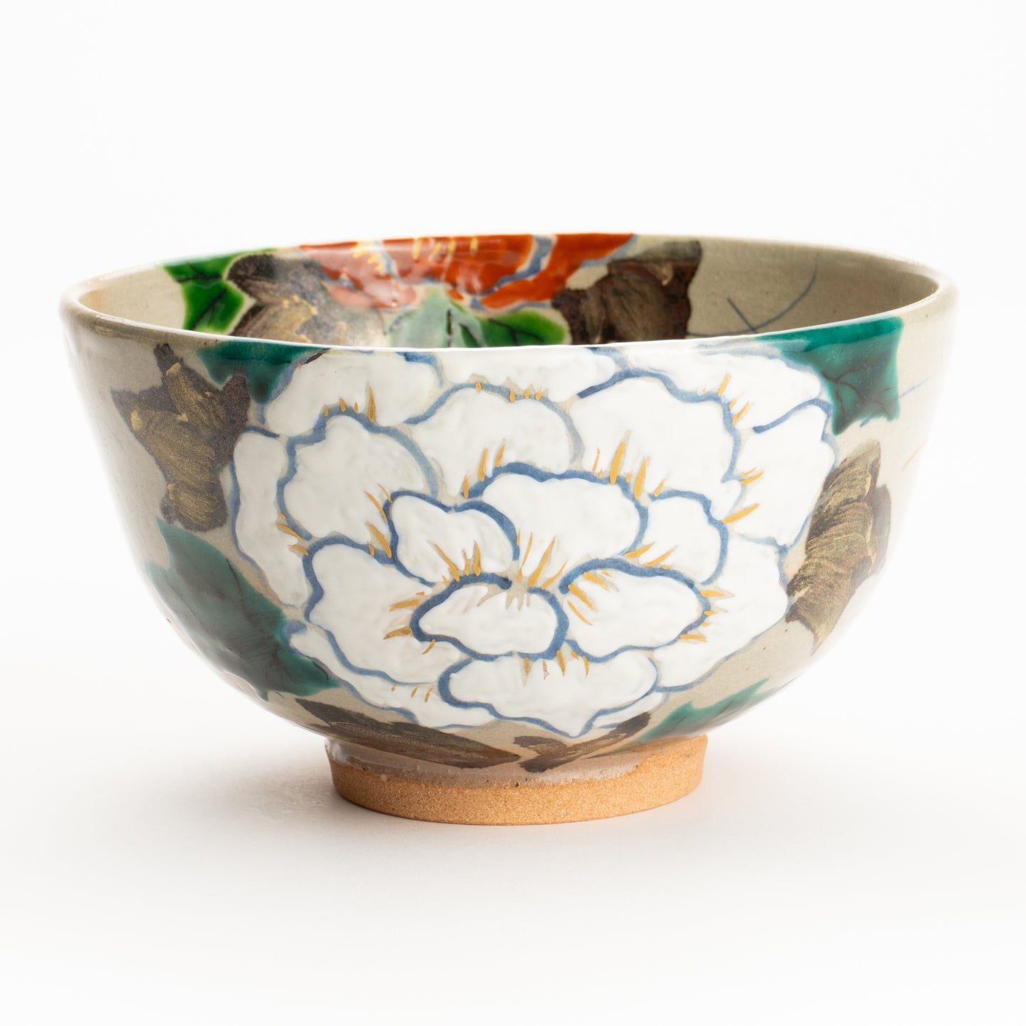 抹茶碗　乾山牡丹　花光山窯 KOTOPOTTER