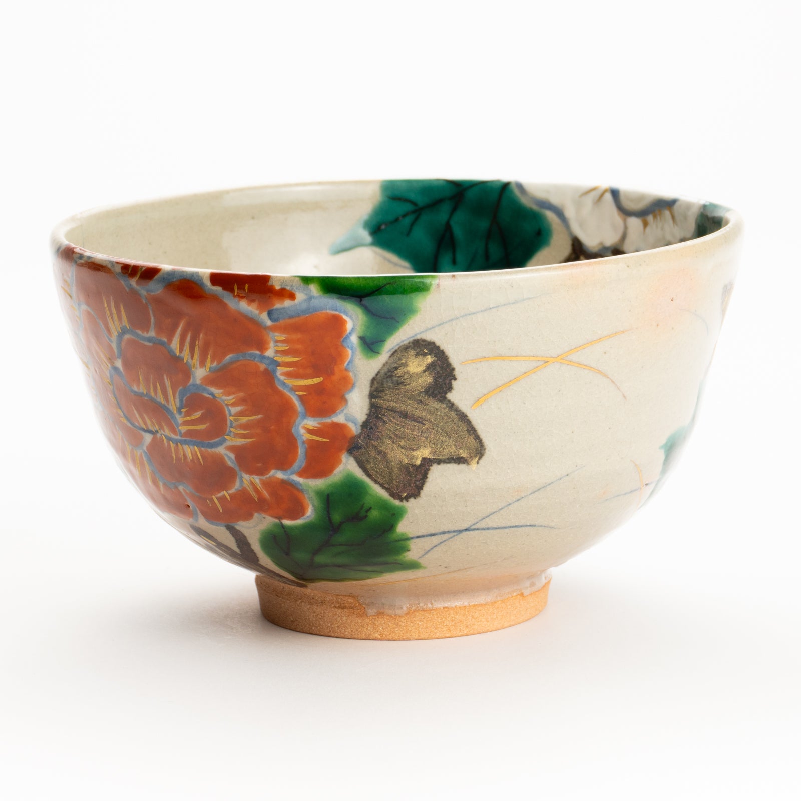 抹茶碗　乾山牡丹　花光山窯 KOTOPOTTER