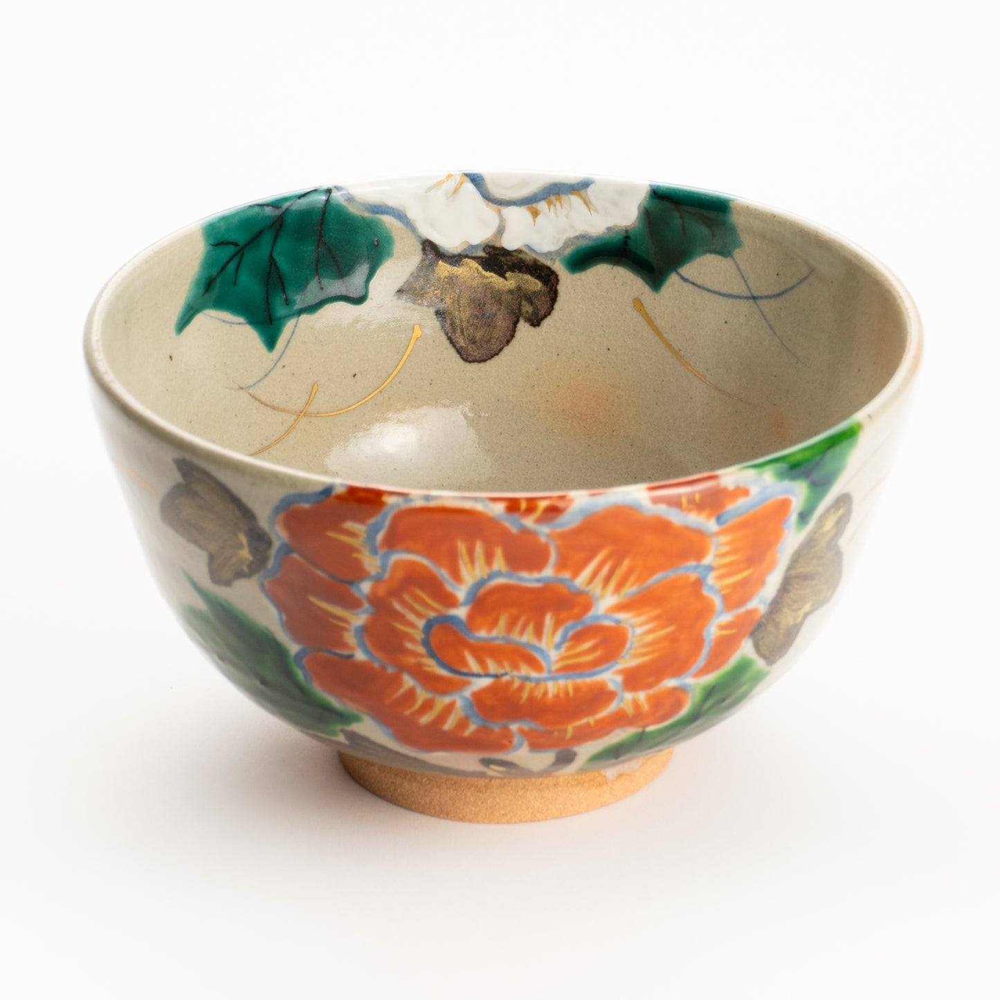 抹茶碗　乾山牡丹　花光山窯 KOTOPOTTER