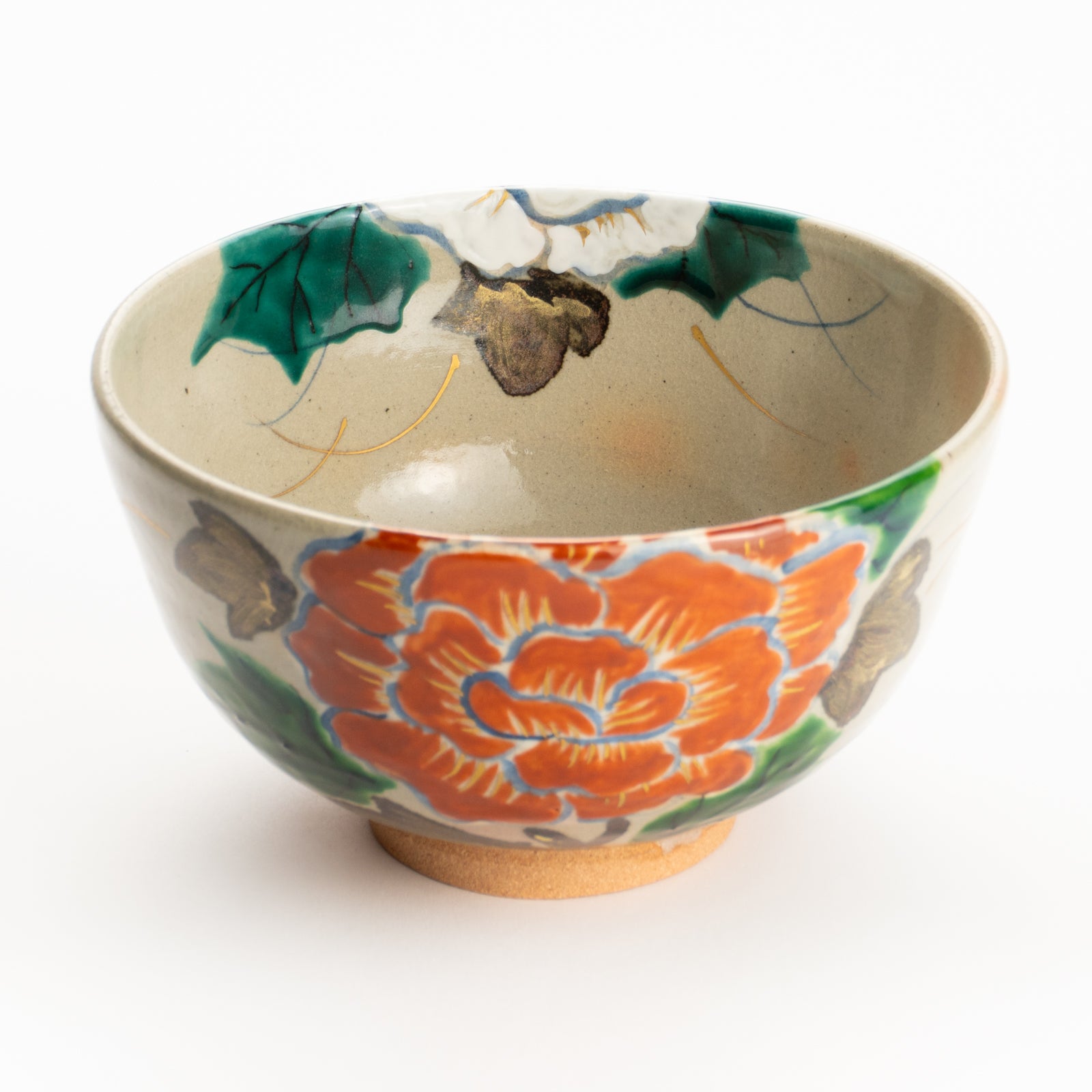 抹茶碗　乾山牡丹　花光山窯 KOTOPOTTER