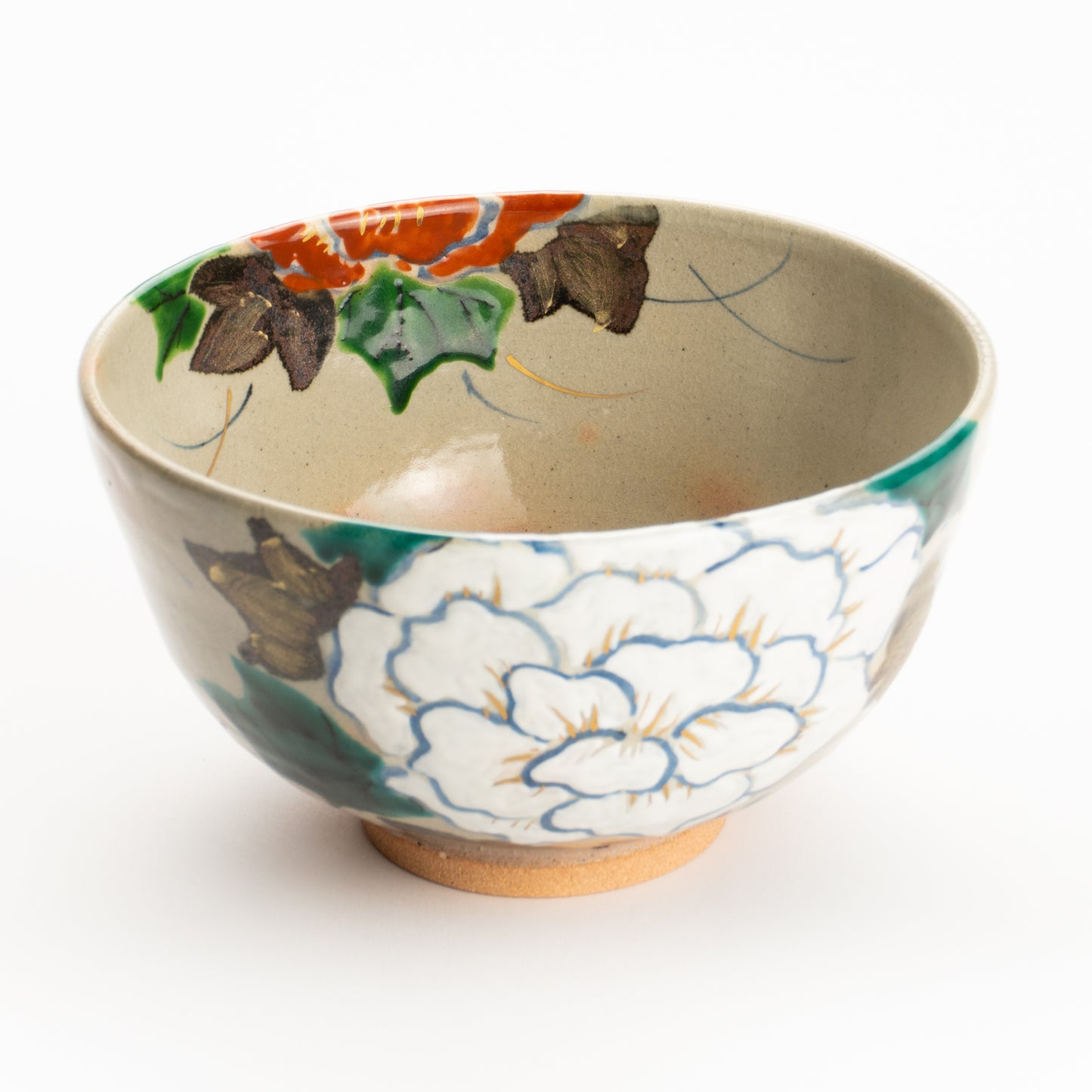 抹茶碗　乾山牡丹　花光山窯 KOTOPOTTER