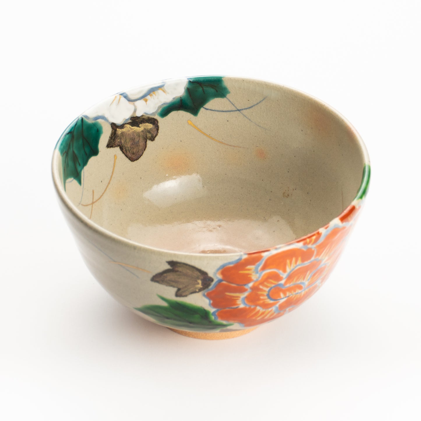 抹茶碗　乾山牡丹　花光山窯 KOTOPOTTER