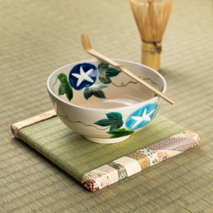 抹茶碗(合)　色絵朝顔　花光山窯 KOTOPOTTER