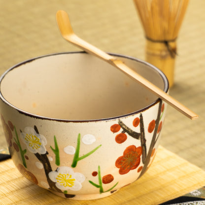 抹茶碗　乾山紅白梅　花光山窯 KOTOPOTTER