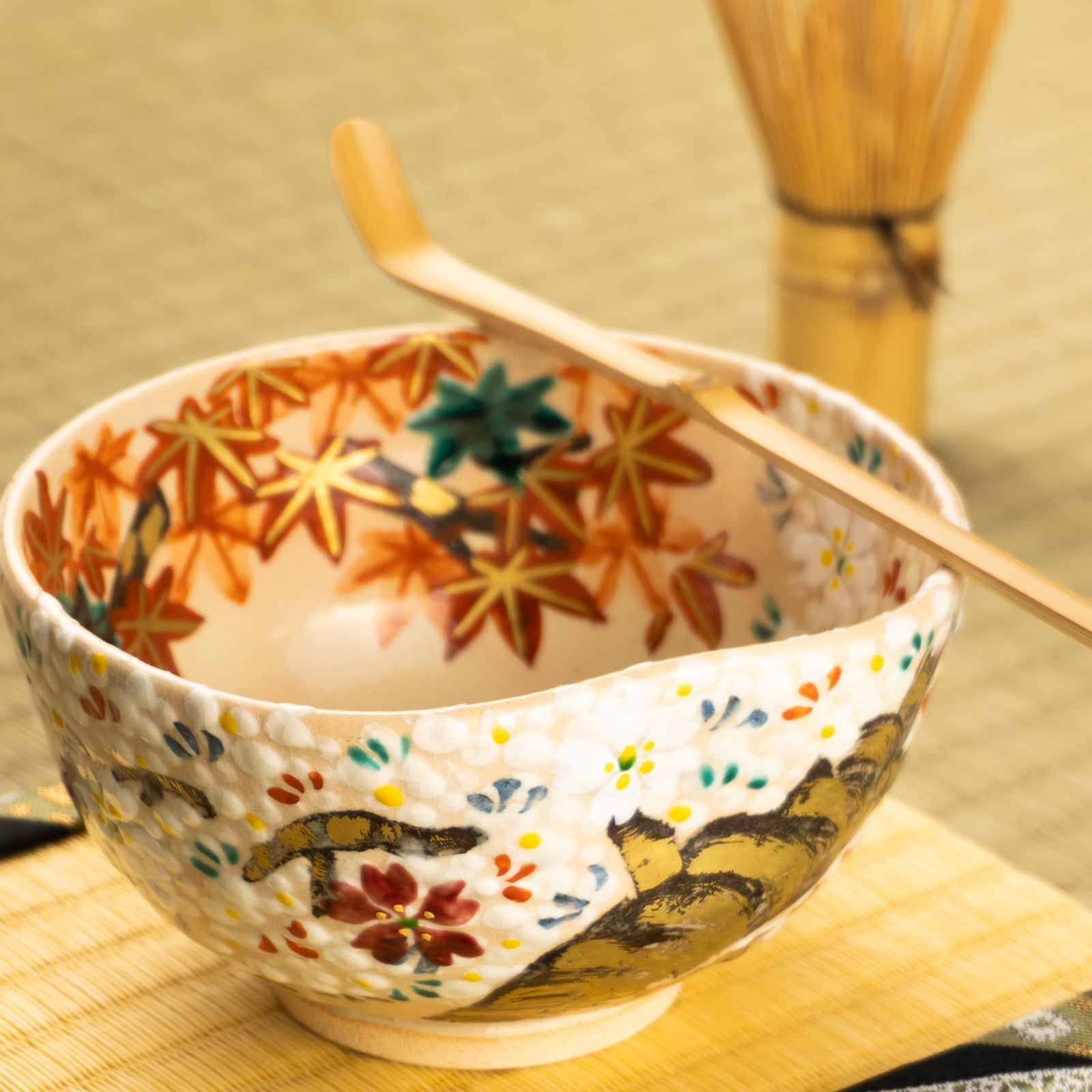 抹茶碗　雲錦　花光山窯 KOTOPOTTER