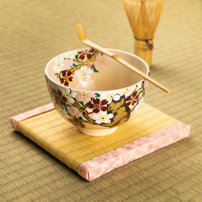 抹茶碗　色絵桜　花光山窯 KOTOPOTTER