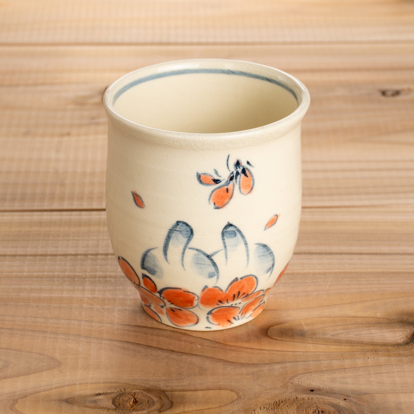 湯呑(小)　仲良し犬J　工房咲楽 - Handcrafted Japanese pottery from Kyoto - Kyo ware / Kiyomizu ware.