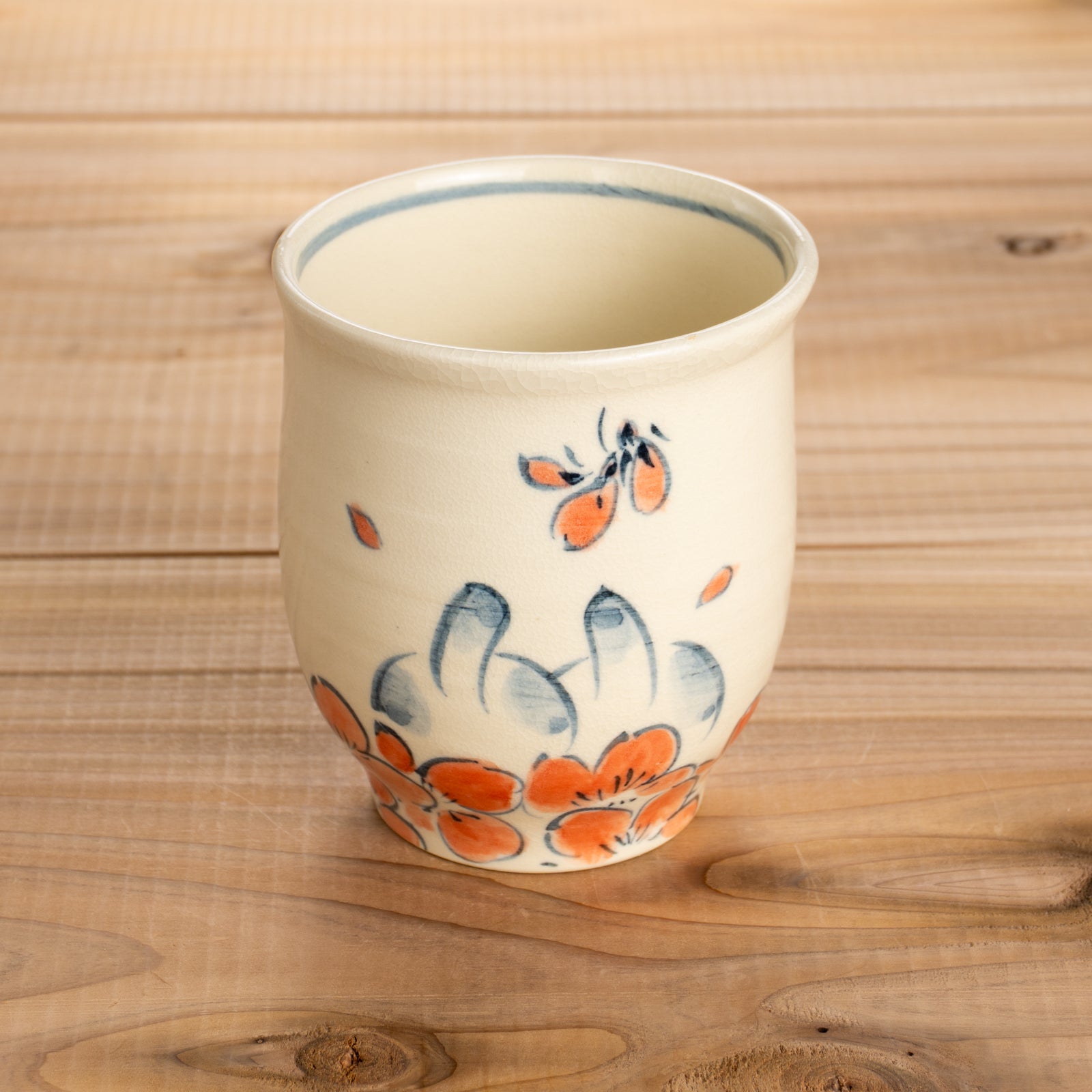 湯呑(小)　仲良し犬J　工房咲楽 - Handcrafted Japanese pottery from Kyoto - Kyo ware / Kiyomizu ware.