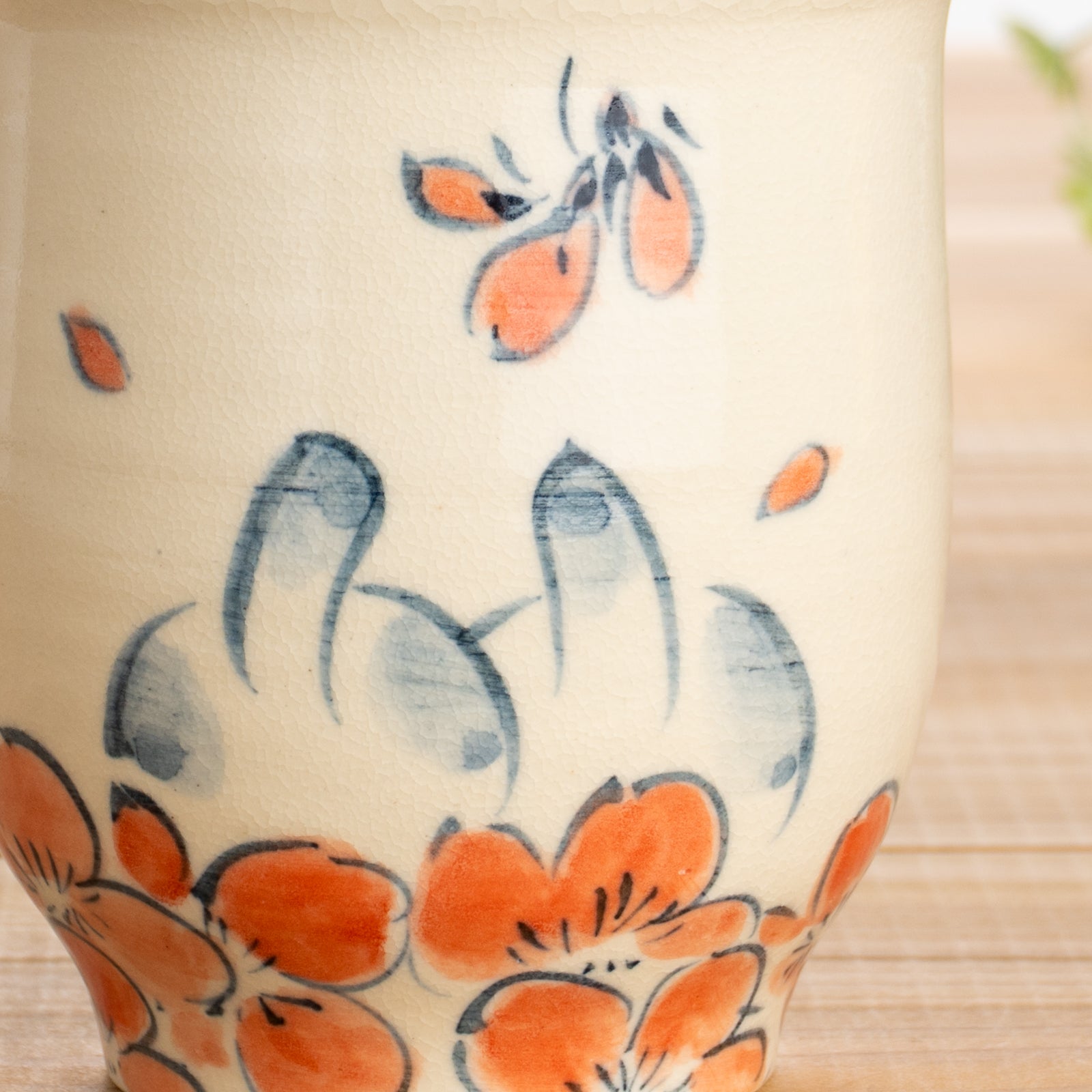 湯呑(小)　仲良し犬J　工房咲楽 - Handcrafted Japanese pottery from Kyoto - Kyo ware / Kiyomizu ware.