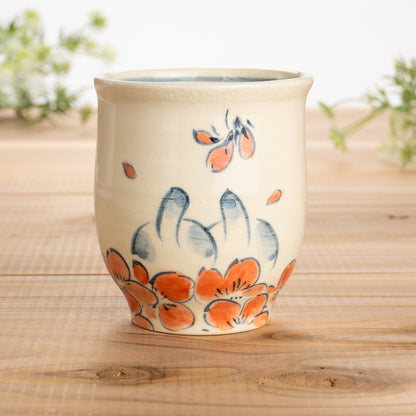 湯呑(小)　仲良し犬J　工房咲楽 - Handcrafted Japanese pottery from Kyoto - Kyo ware / Kiyomizu ware.