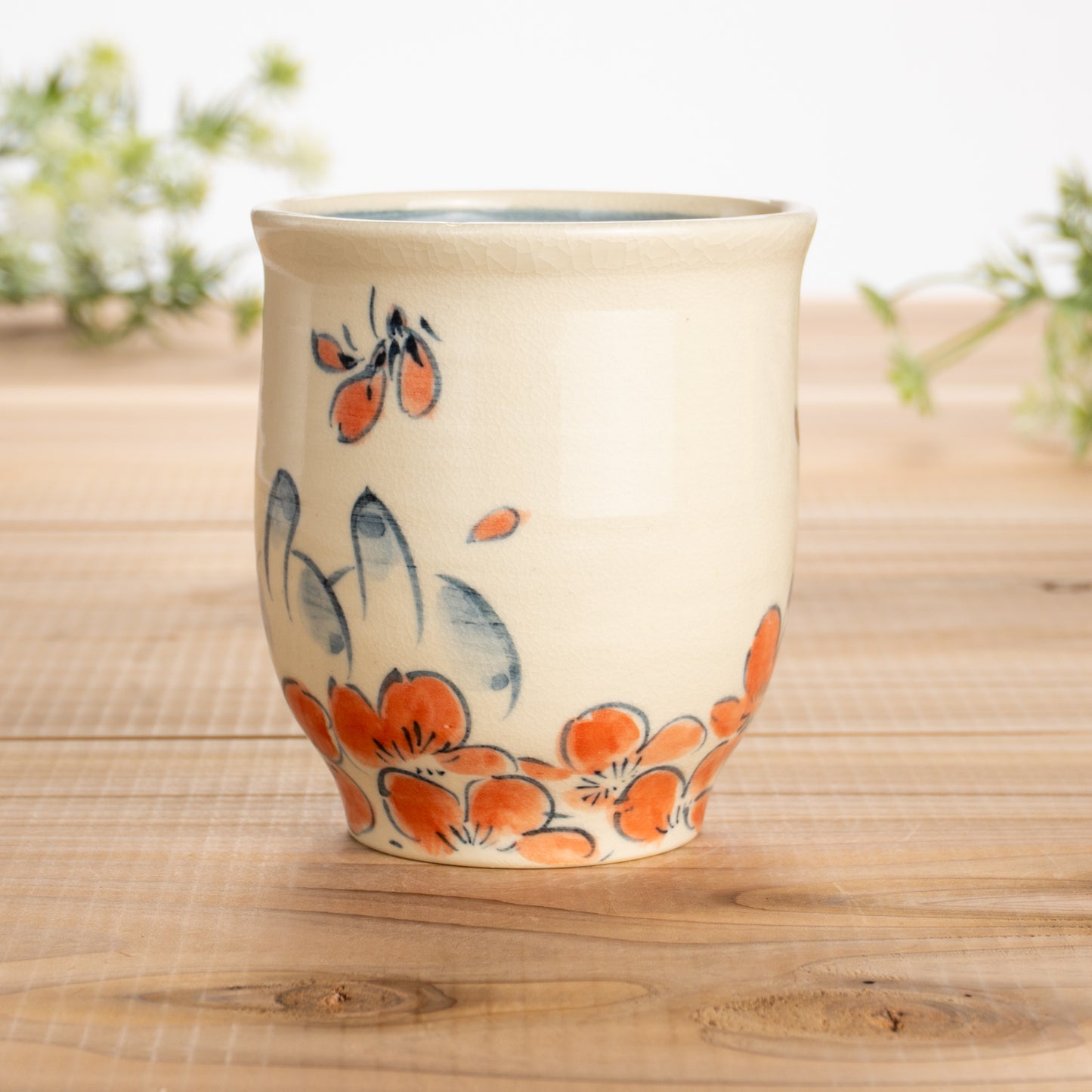湯呑(小)　仲良し犬J　工房咲楽 - Handcrafted Japanese pottery from Kyoto - Kyo ware / Kiyomizu ware.