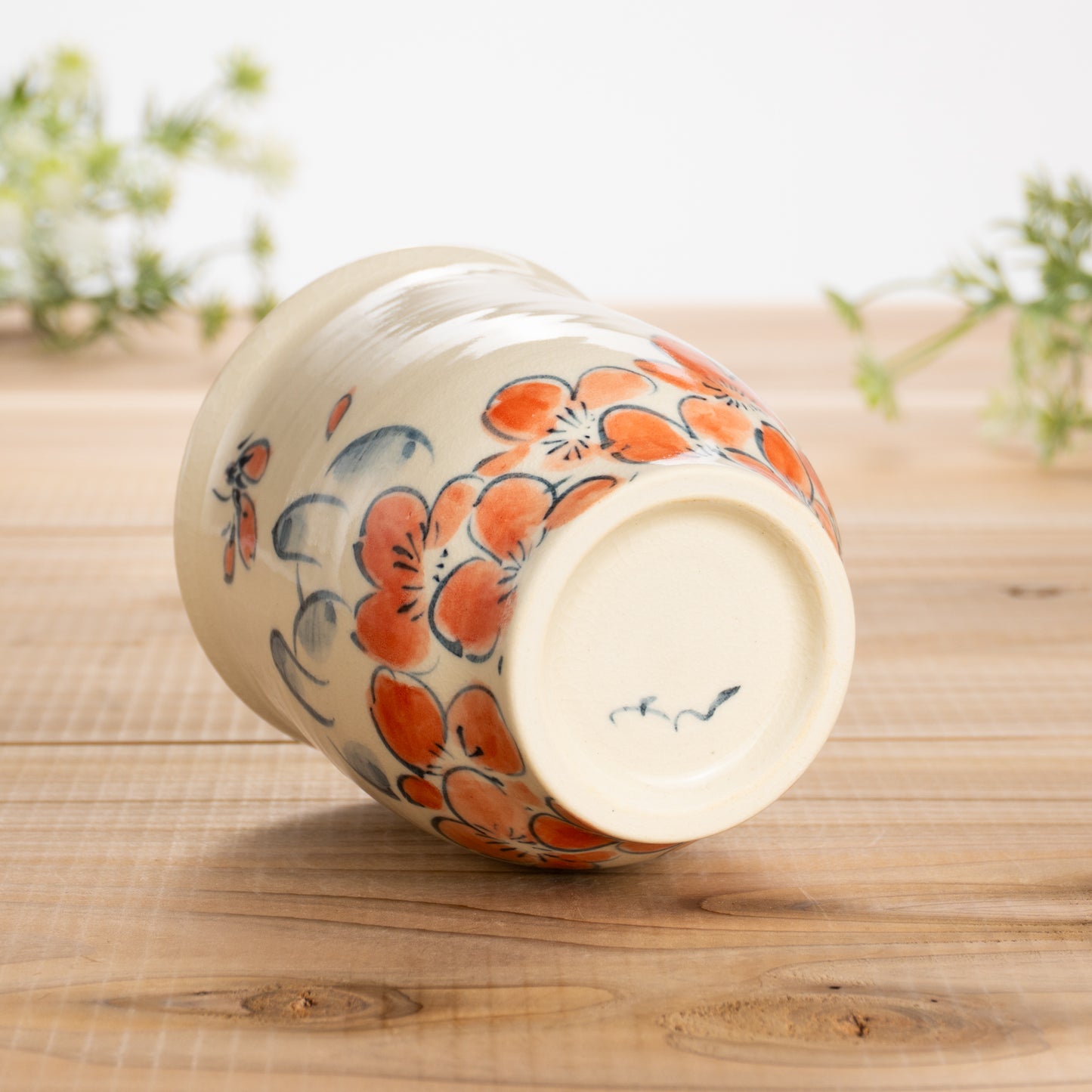 湯呑(小)　仲良し犬J　工房咲楽 - Handcrafted Japanese pottery from Kyoto - Kyo ware / Kiyomizu ware.