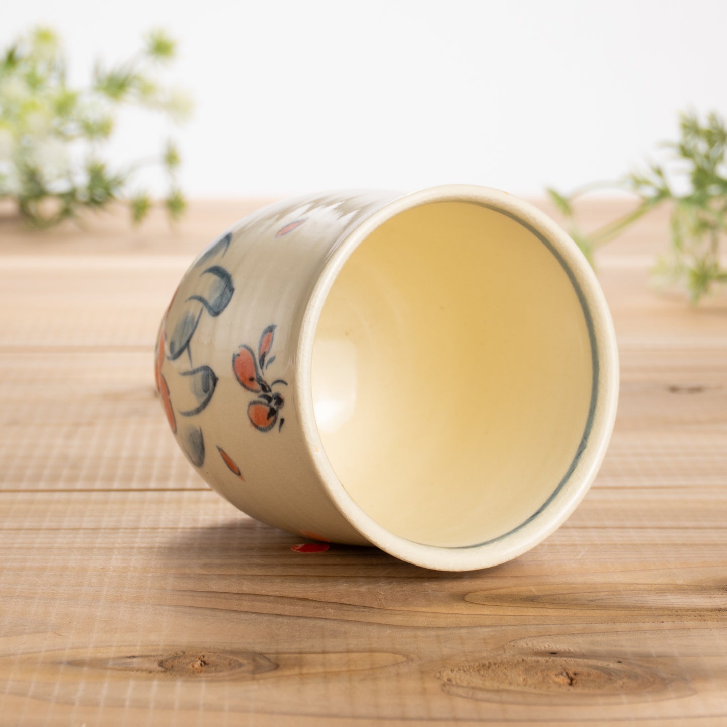 湯呑(小)　仲良し犬J　工房咲楽 - Handcrafted Japanese pottery from Kyoto - Kyo ware / Kiyomizu ware.