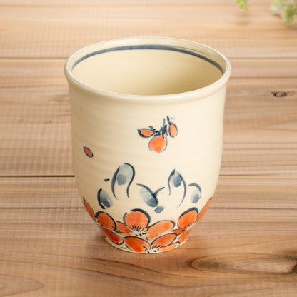 湯呑(大)　仲良し犬G　工房咲楽 - Handcrafted Japanese pottery from Kyoto - Kyo ware / Kiyomizu ware.