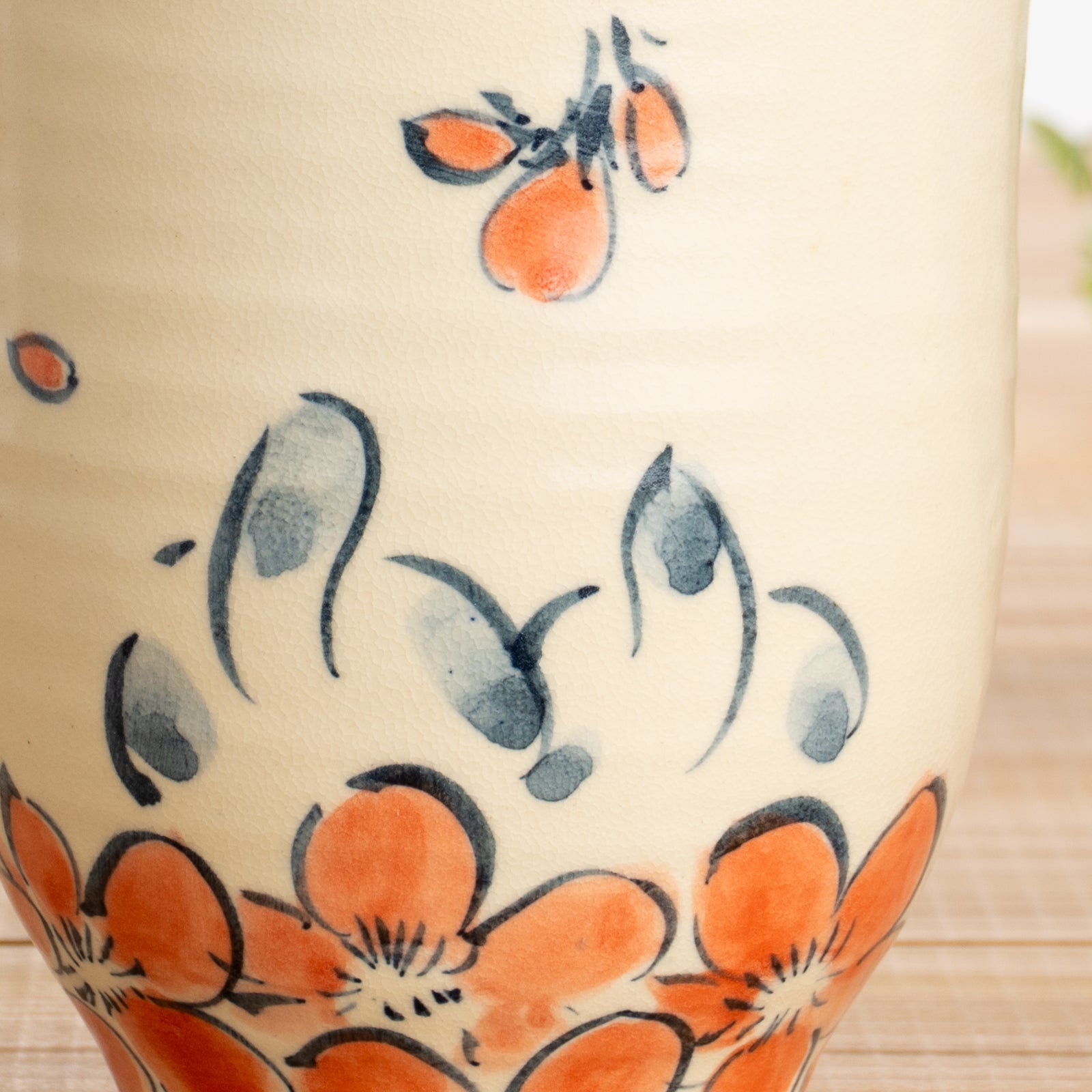 湯呑(大)　仲良し犬G　工房咲楽 - Handcrafted Japanese pottery from Kyoto - Kyo ware / Kiyomizu ware.