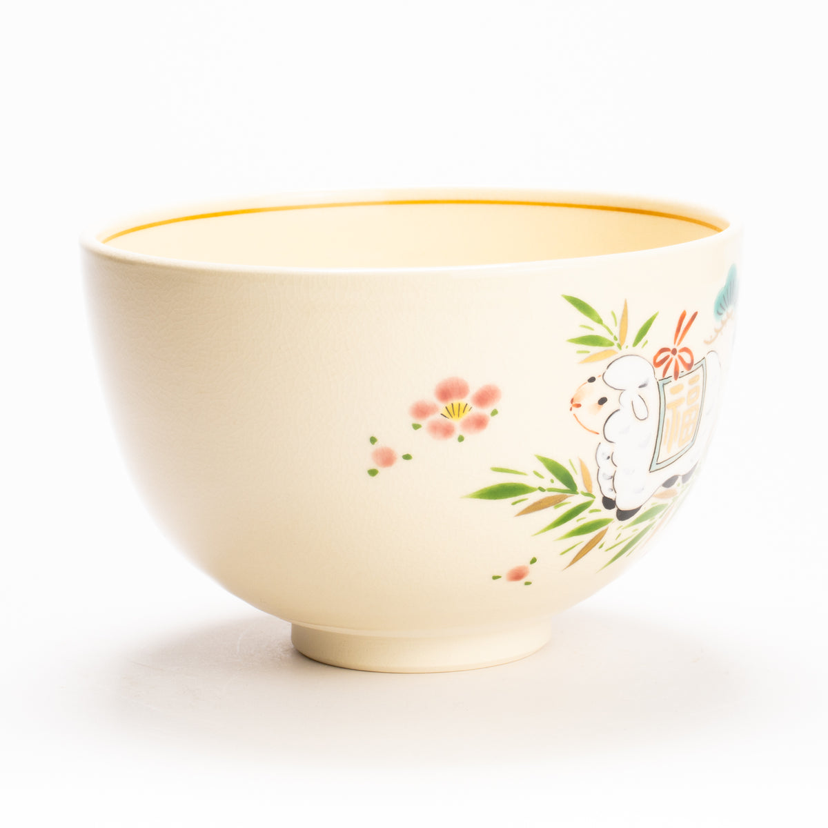 抹茶碗　吉祥羊　宝泉 KOTOPOTTER