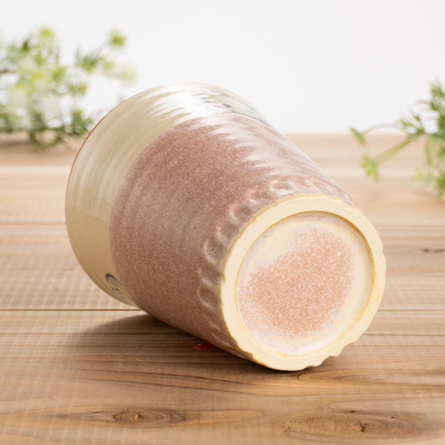 タンブラー　仲良し犬A　工房咲楽 - Handcrafted Japanese pottery from Kyoto - Kyo ware / Kiyomizu ware.