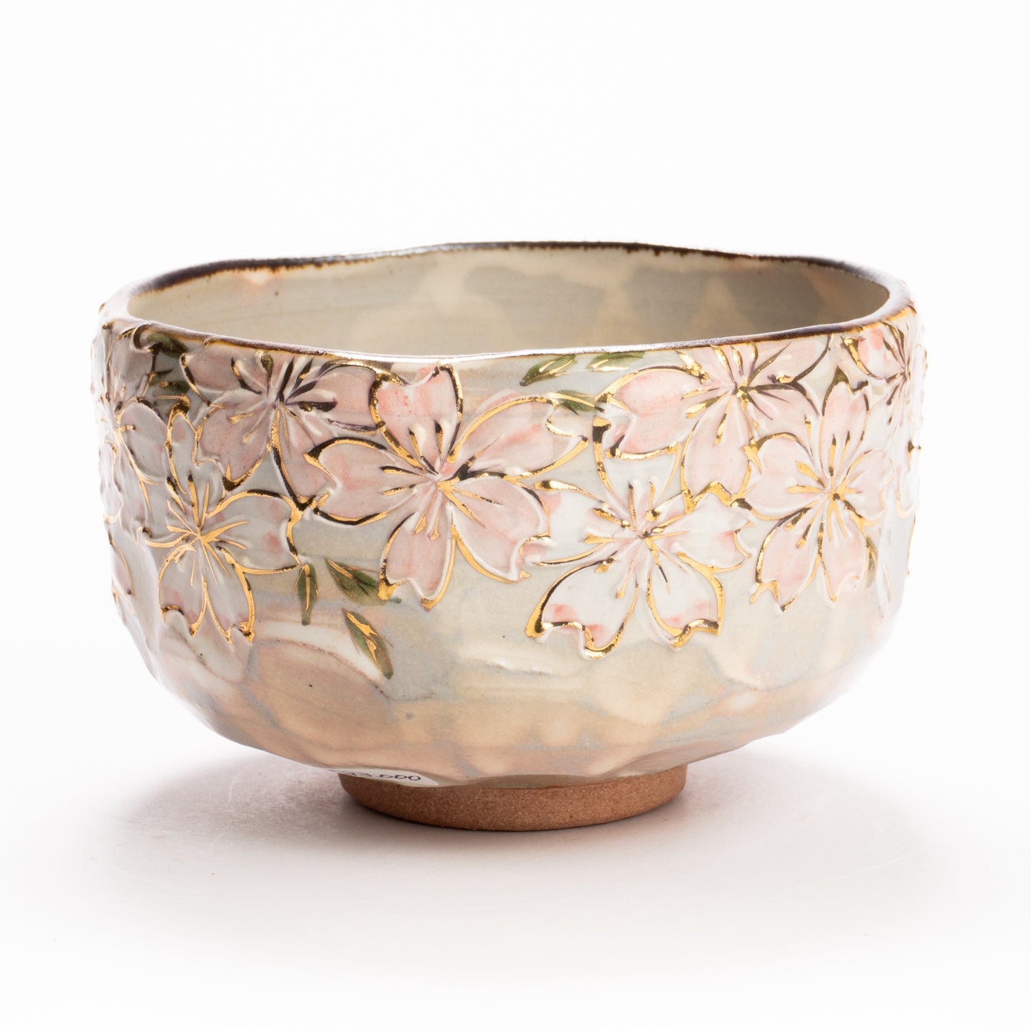 抹茶碗　イッチン金彩 桜絵　俊山窯 KOTOPOTTER