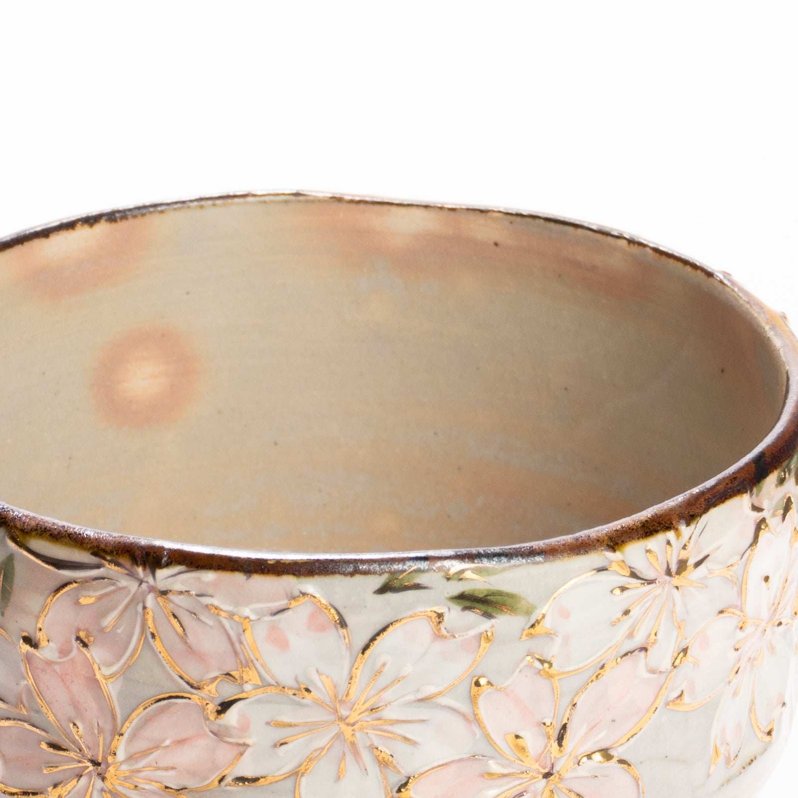 抹茶碗　イッチン金彩 桜絵　俊山窯 KOTOPOTTER