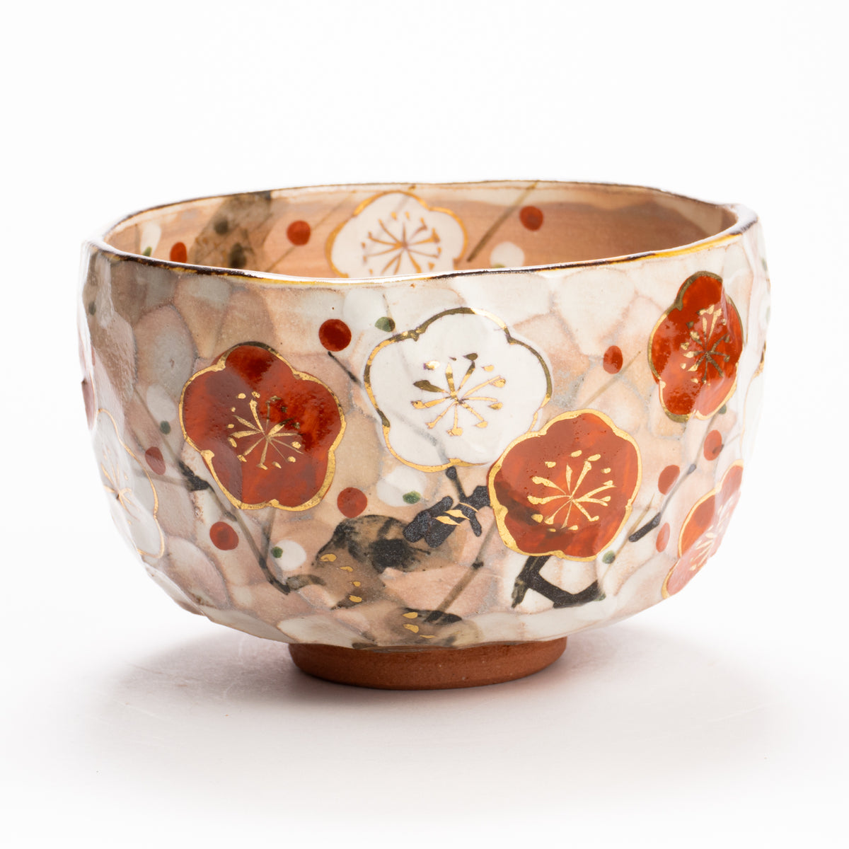 抹茶碗　紅白梅　俊山窯 KOTOPOTTER
