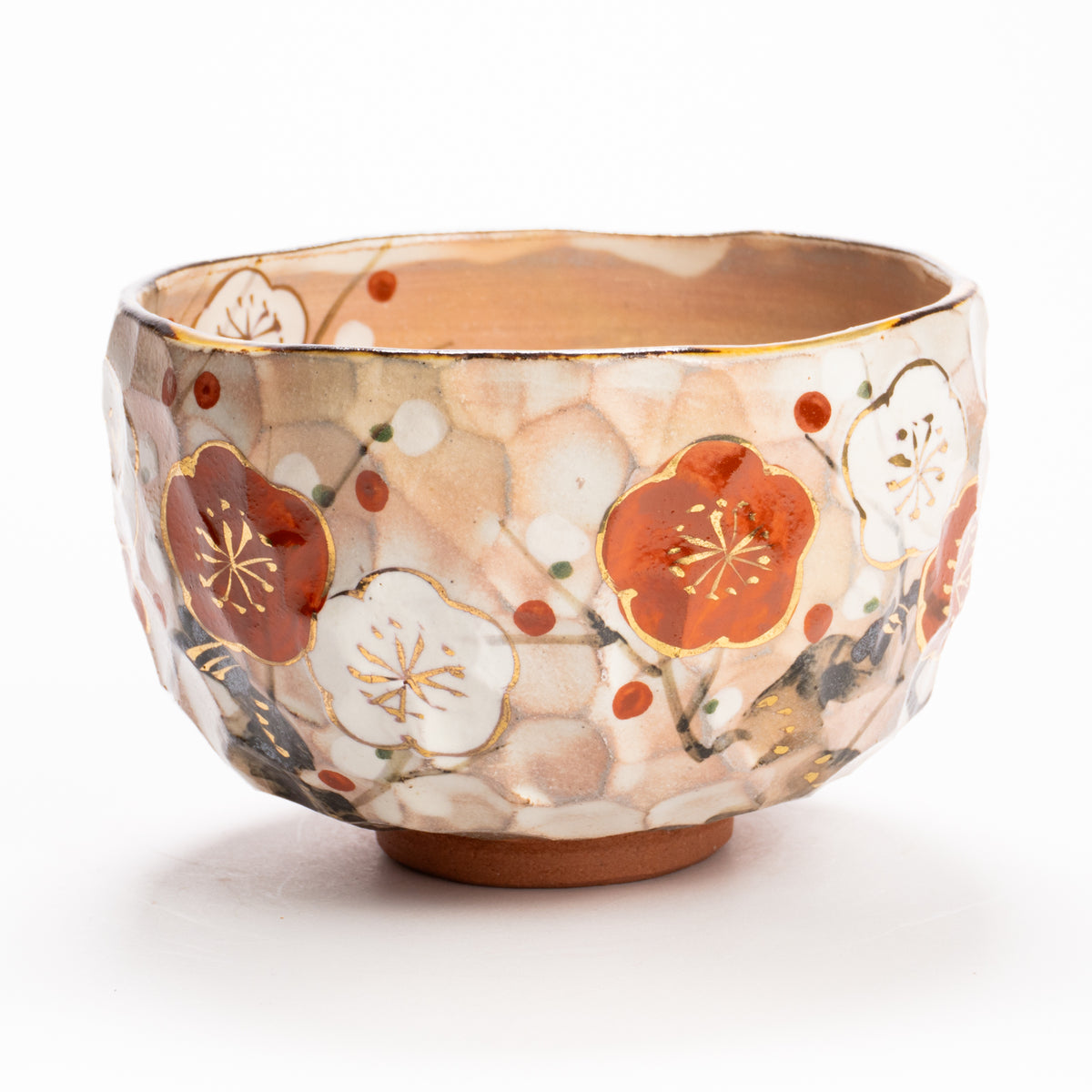 抹茶碗　紅白梅　俊山窯 KOTOPOTTER
