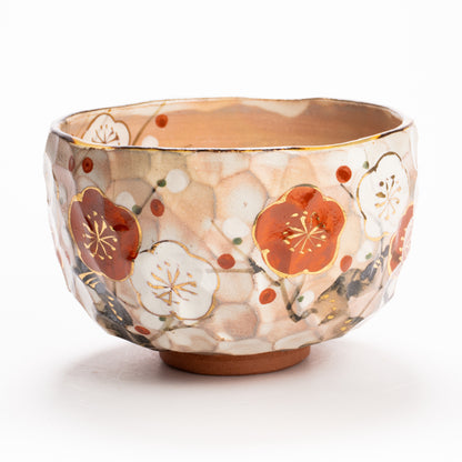 抹茶碗　紅白梅　俊山窯 KOTOPOTTER