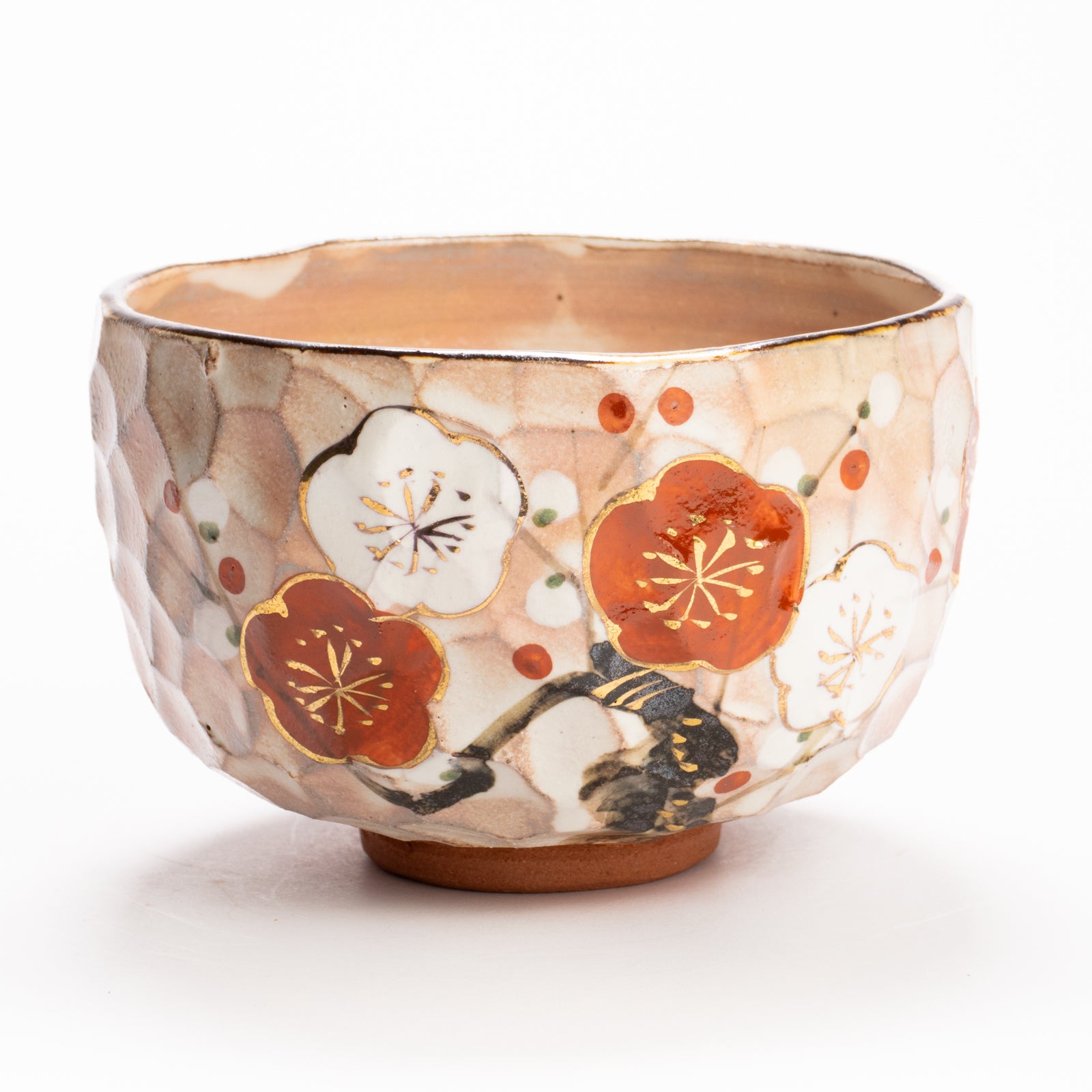 抹茶碗　紅白梅　俊山窯 KOTOPOTTER
