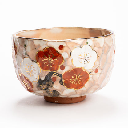 抹茶碗　紅白梅　俊山窯 KOTOPOTTER