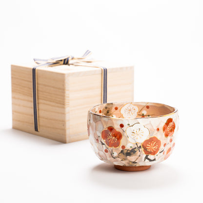 抹茶碗　紅白梅　俊山窯 KOTOPOTTER