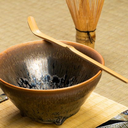 抹茶碗　天目"釉溜まり"4B　桶谷定一 KOTOPOTTER