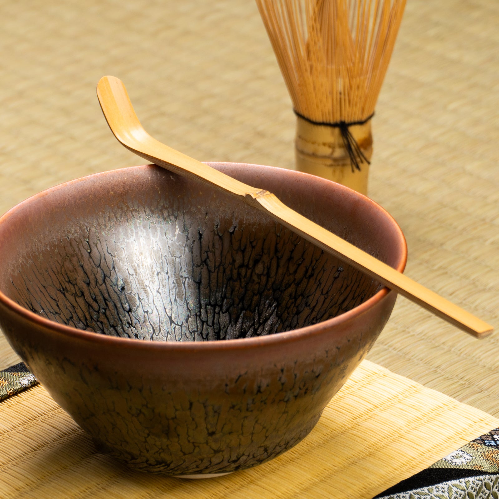 抹茶碗　天目"釉溜まり"4F　桶谷定一 KOTOPOTTER