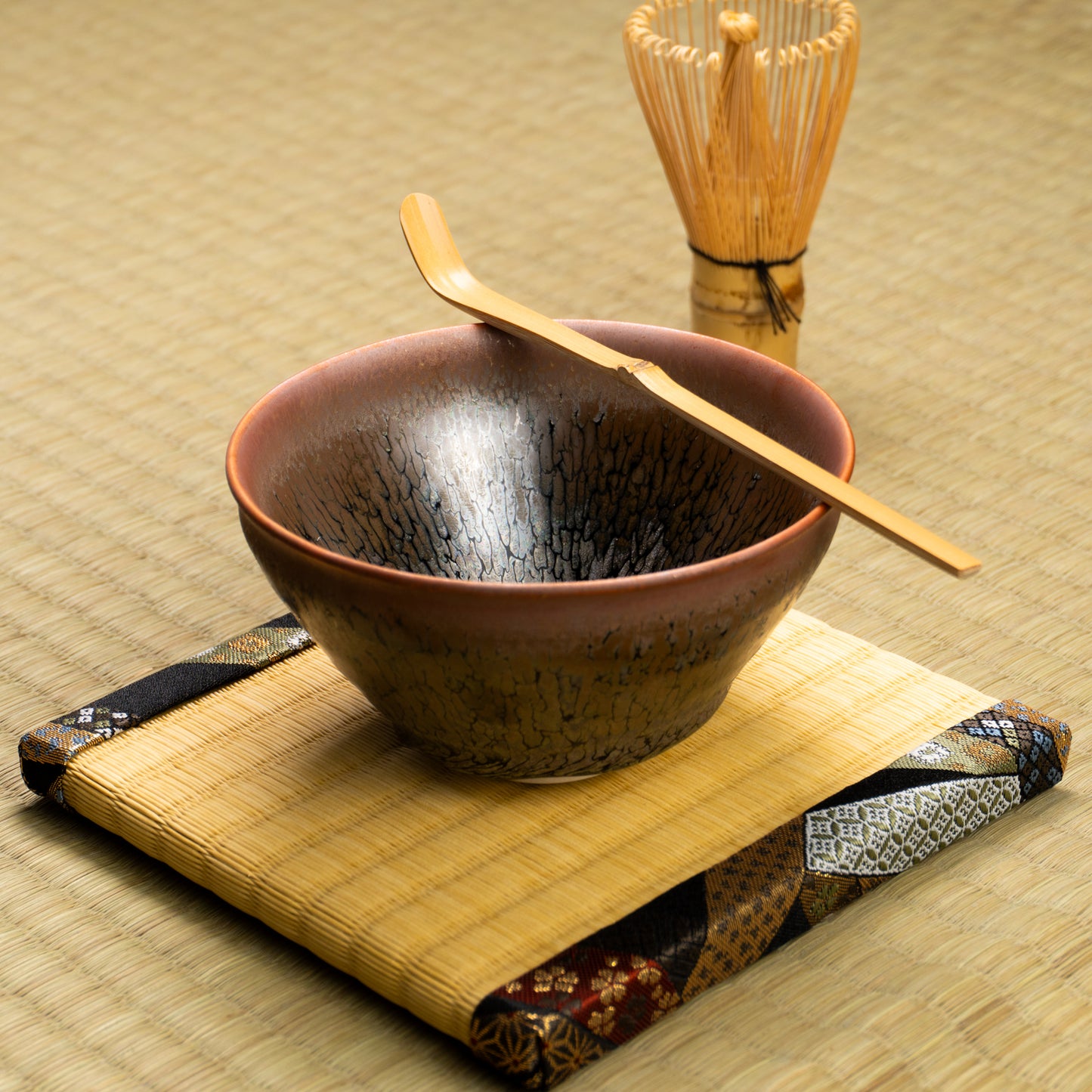 抹茶碗　天目"釉溜まり"4F　桶谷定一 KOTOPOTTER