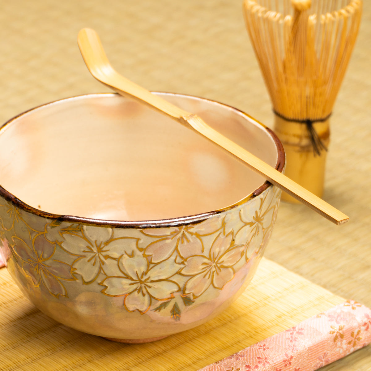 抹茶碗　ラスター彩 桜絵　俊山窯 KOTOPOTTER