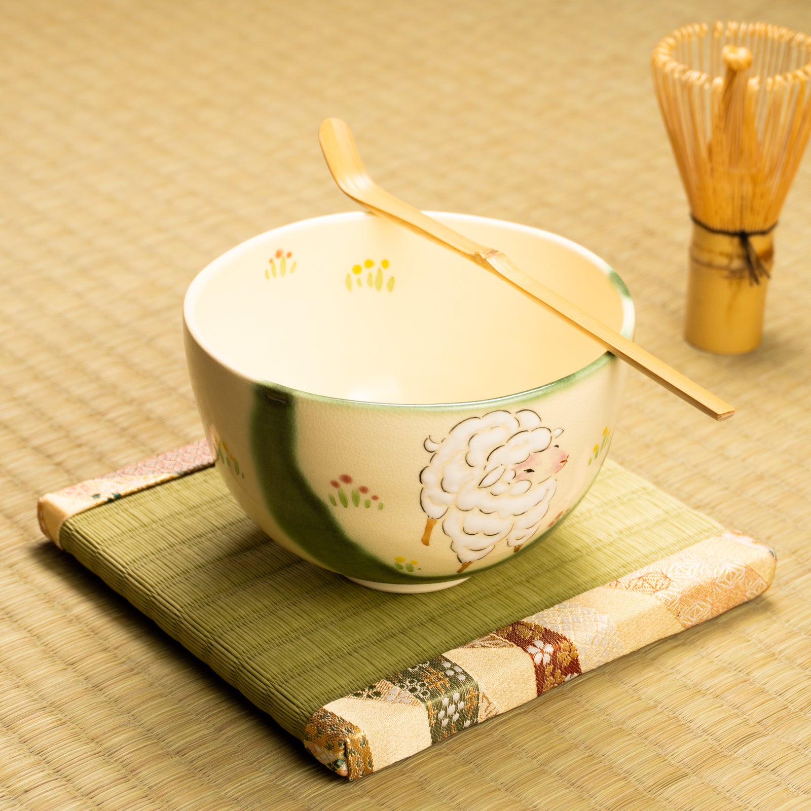 抹茶碗　織部仔羊　宝泉 KOTOPOTTER