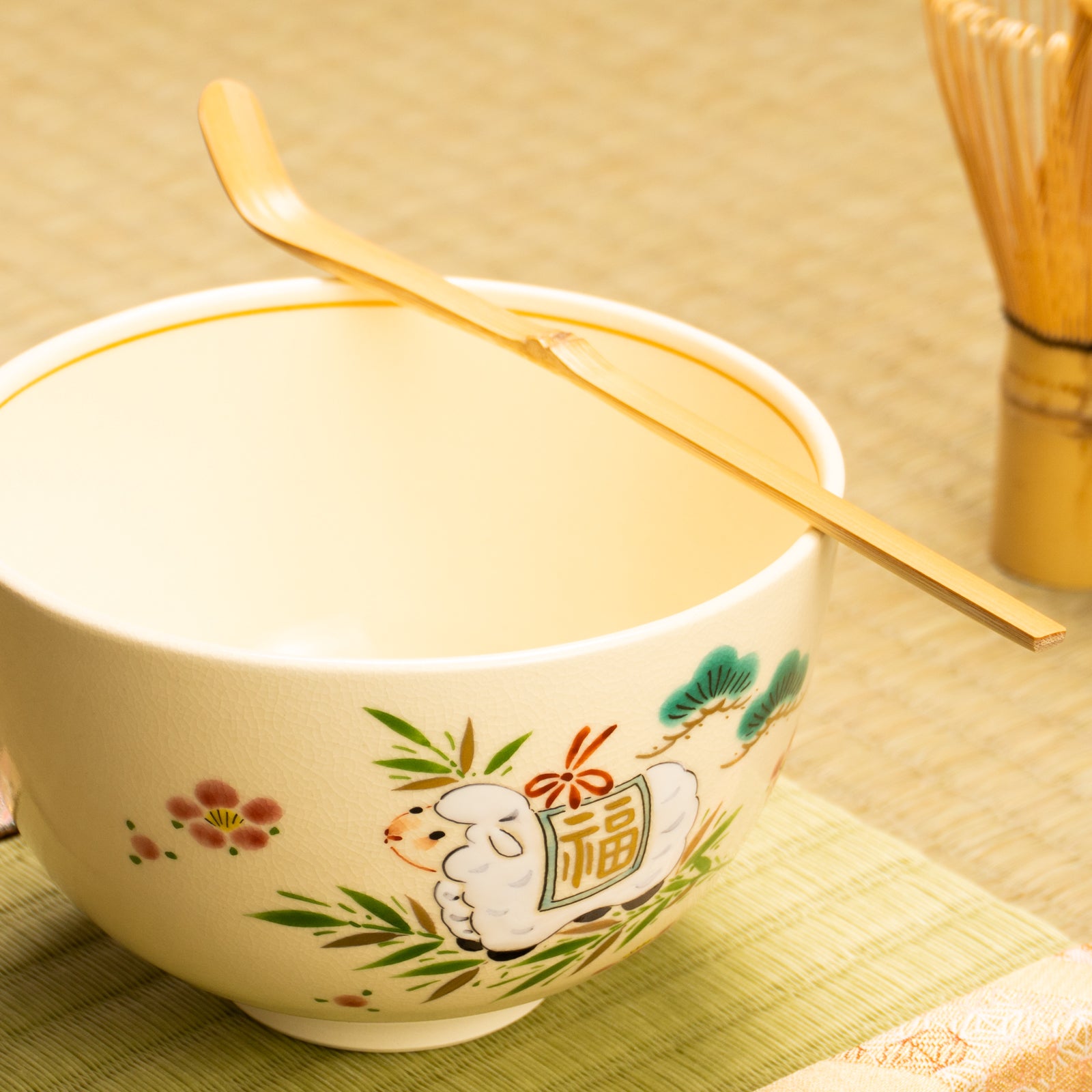 抹茶碗　吉祥羊　宝泉 KOTOPOTTER